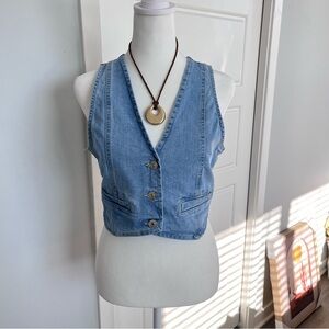 Love Tree Light Blue Denim Vest